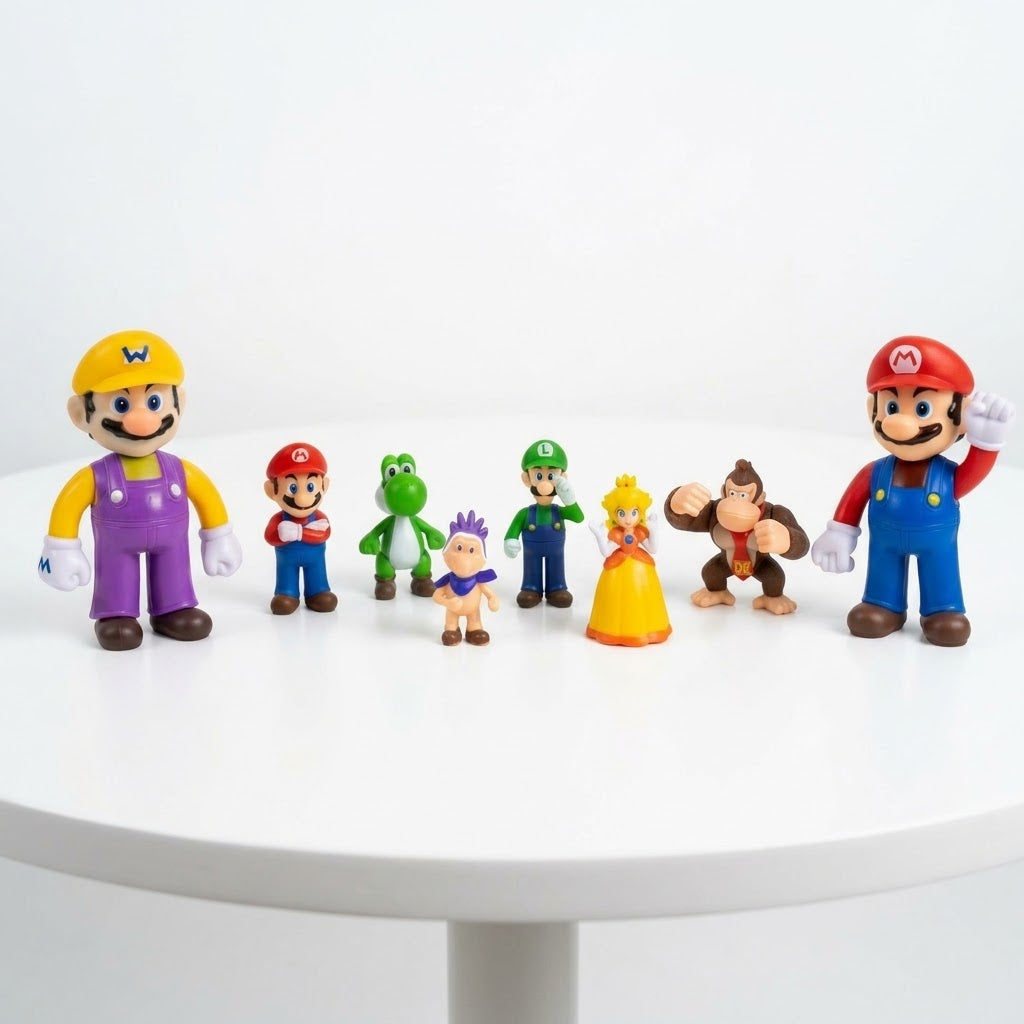 MarioTeam : Pack de 8 Figurines Super Mario et Friends
