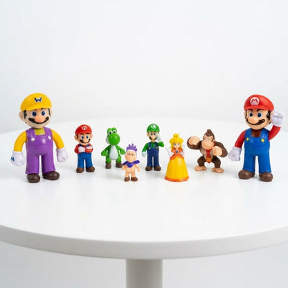 MarioTeam : Pack de 8 Figurines Super Mario et Friends