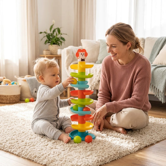 BallDrop : Tour à Balles en Spirale à 8 Niveaux pour Enfants