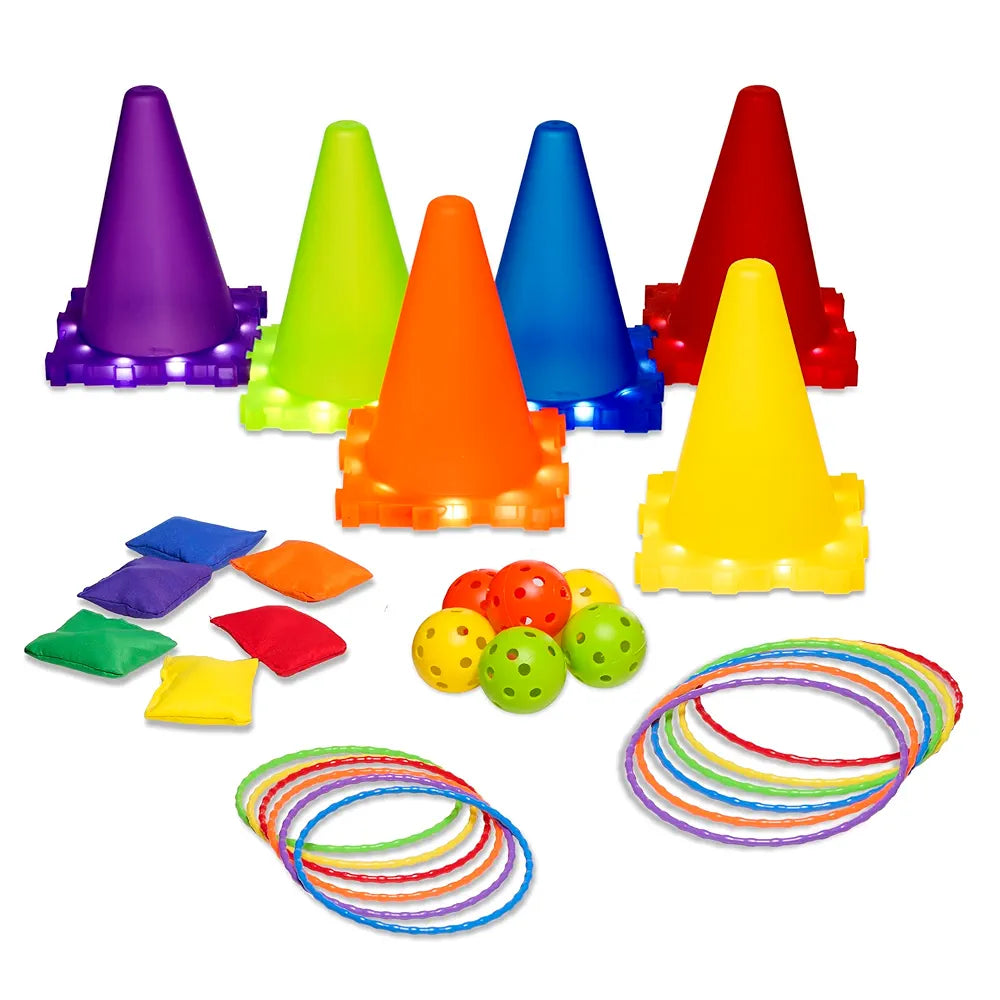 GlowTarget : Le Jeu d'Adresse Lumineux 3-en-1 pour Toute la Famille