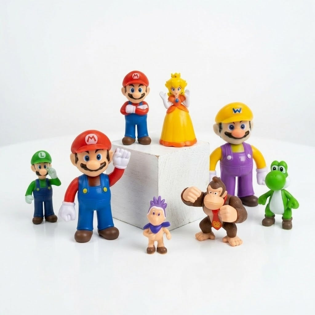 MarioTeam : Pack de 8 Figurines Super Mario et Friends