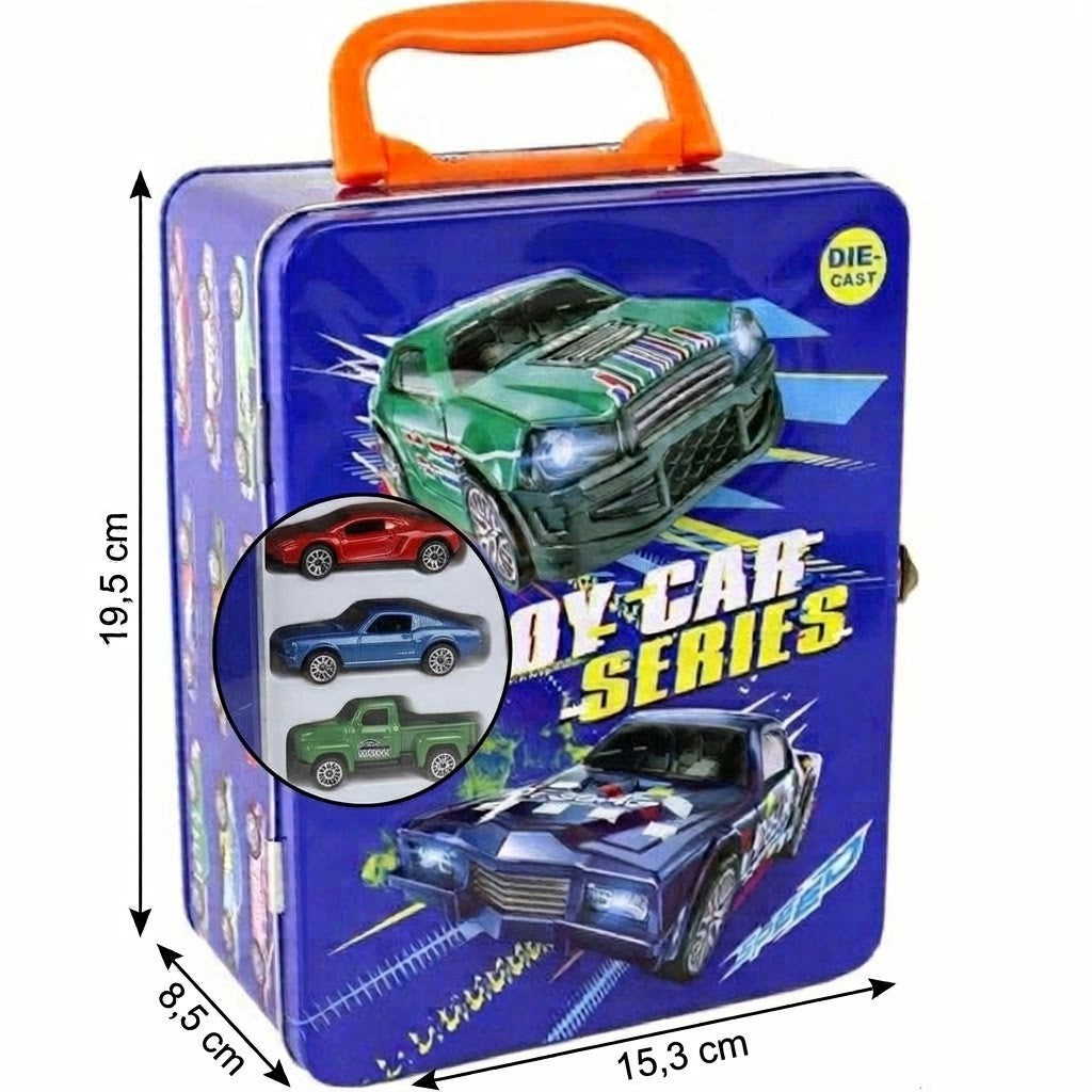 MetalCars : 18 Voitures de Sport en Métal avec Mallette de Rangement
