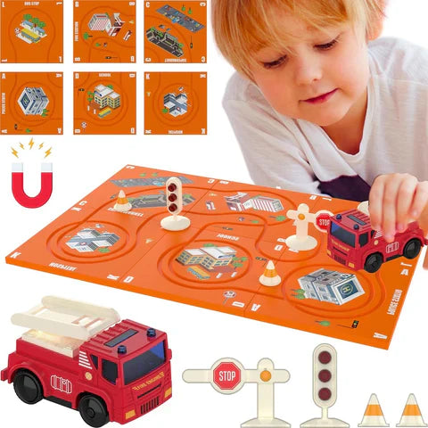 LogicRoad Builder – Puzzle Magnétique de Construction de Routes