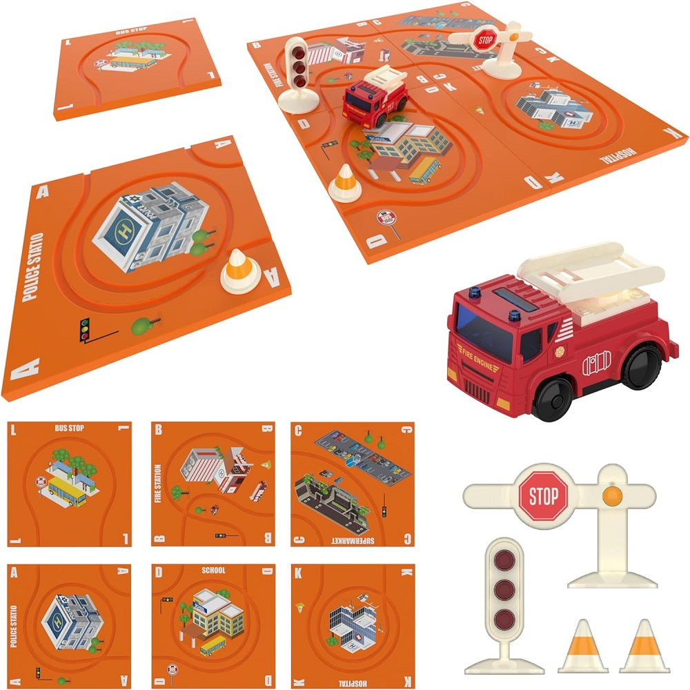 LogicRoad Builder – Puzzle Magnétique de Construction de Routes
