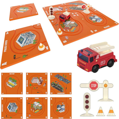 LogicRoad Builder – Puzzle Magnétique de Construction de Routes