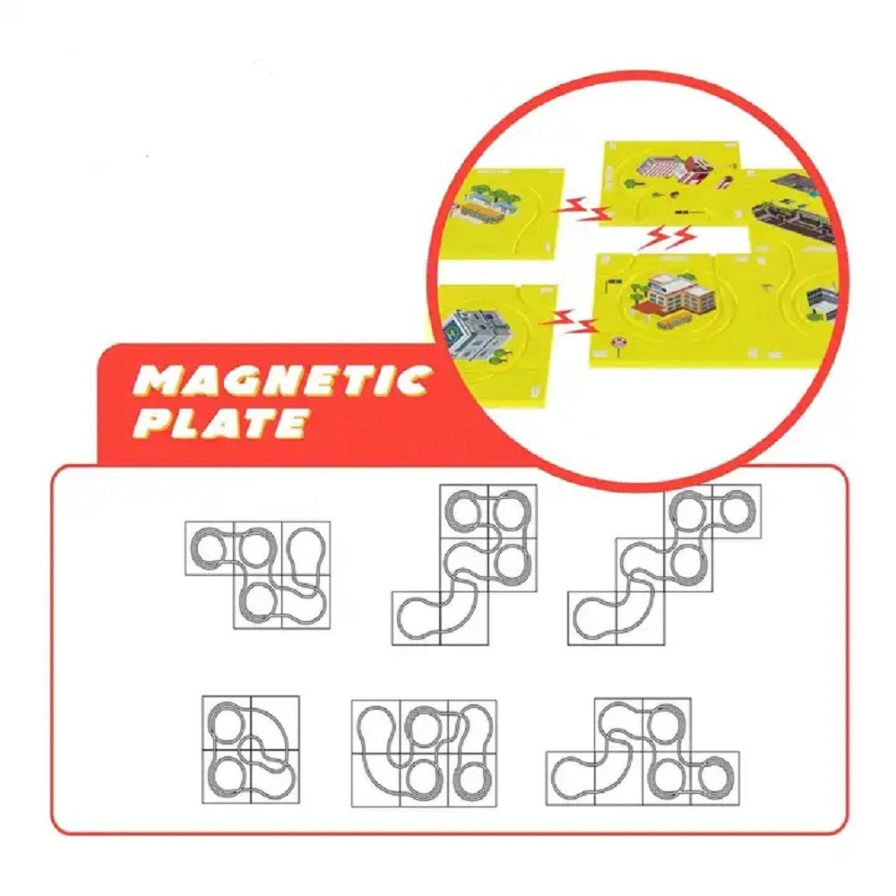 LogicRoad Builder – Puzzle Magnétique de Construction de Routes