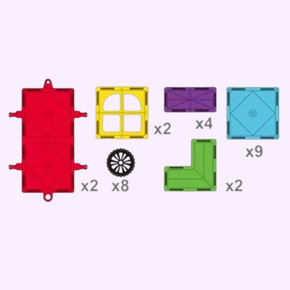 MagnoWonder : Le Kit de Construction Magnetique 27 Pieces