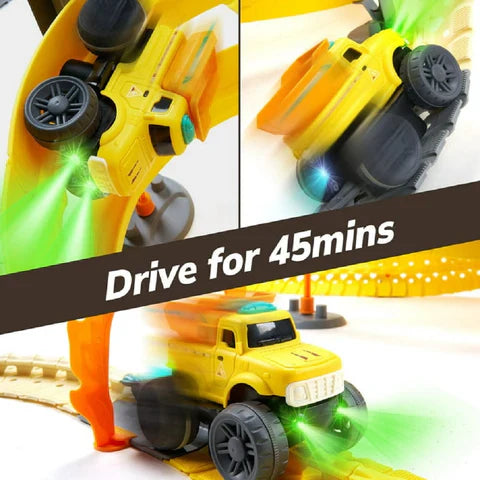 FlexiRace 360 – Circuit de Course Flexible avec Voiture LED