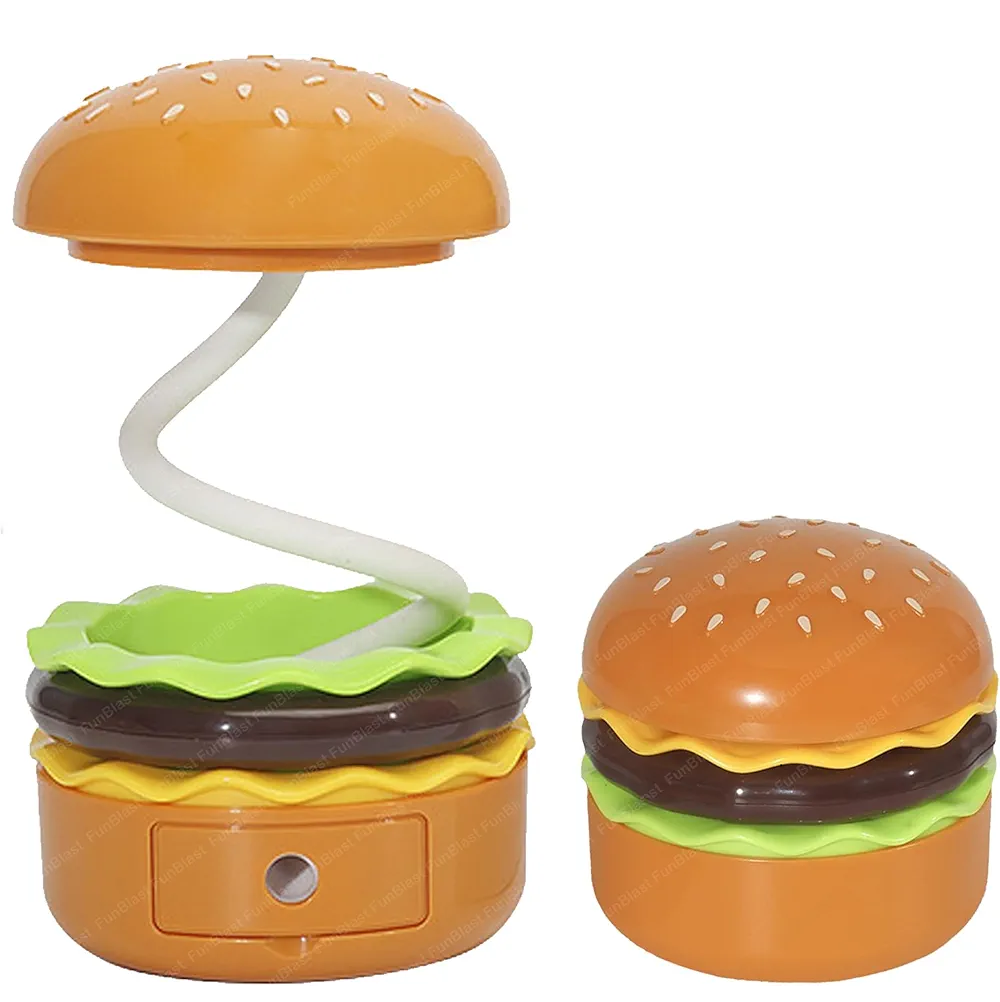 GlowBurger – Lampe Rechargeable Ludique avec Taille-Crayon Intégré