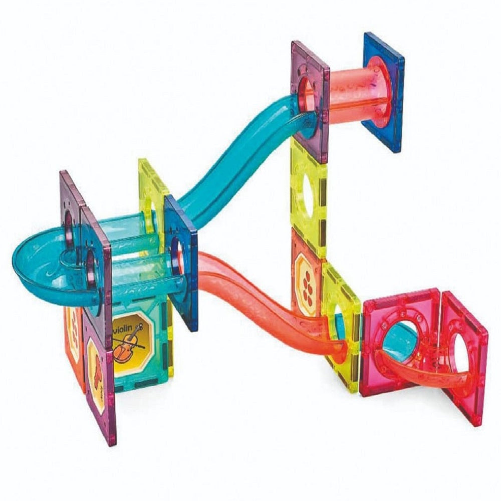 Magnetica – Jeu de Construction Magnétique 37 Pièces & Parcours à Billes
