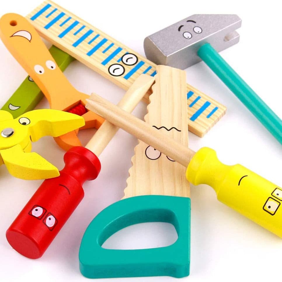 BOITE A OUTILS EN BOIS CARPENTER 34 Pièces - Kidcado magasin de jeu et jouet Maroc