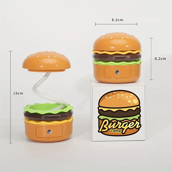 GlowBurger – Lampe Rechargeable Ludique avec Taille-Crayon Intégré