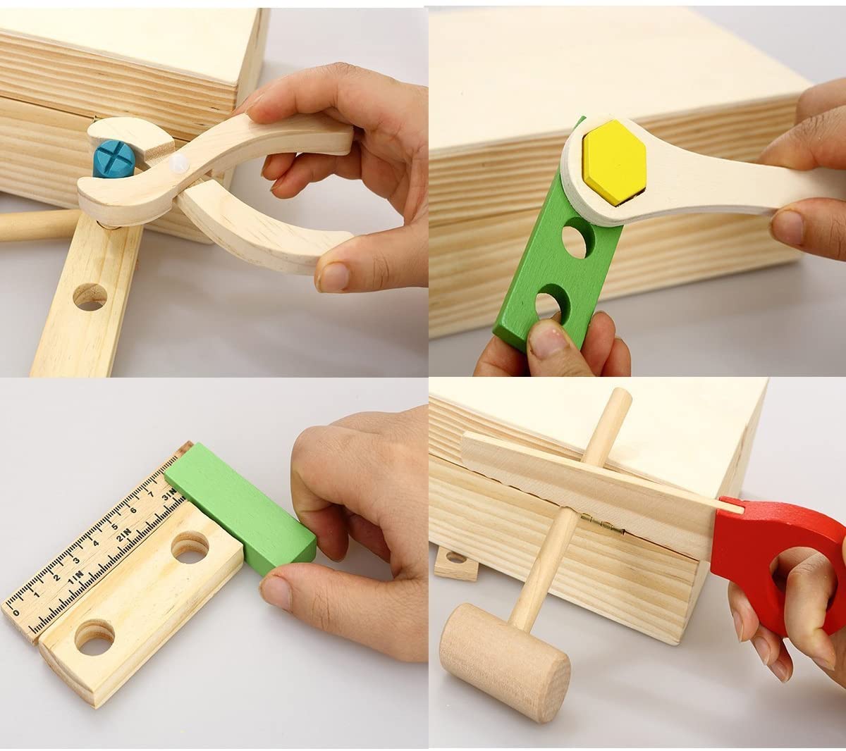 BOITE A OUTILS EN BOIS CARPENTER 43 Pièces - Kidcado magasin de jeu et jouet Maroc