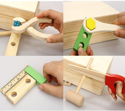 BOITE A OUTILS EN BOIS CARPENTER 43 Pièces - Kidcado magasin de jeu et jouet Maroc