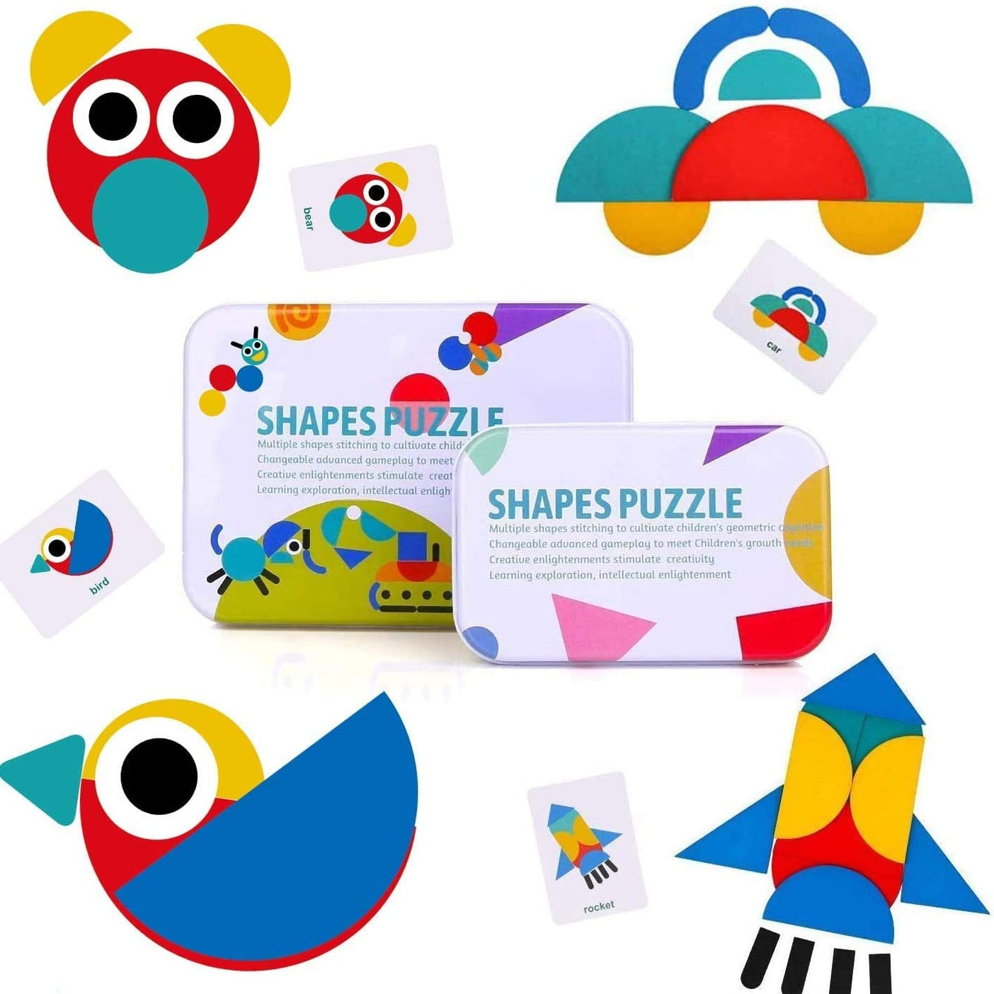 Puzzle en bois - ShapesPuzzle - Kidcado magasin de jeu et jouet Maroc