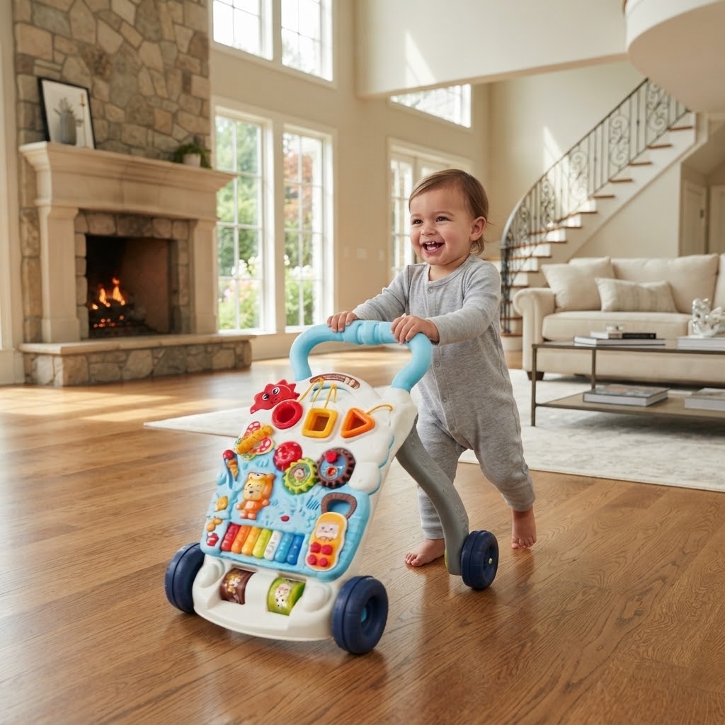 FunStride : Trotteur Éducatif et Musical pour les Premiers Pas de Bébé