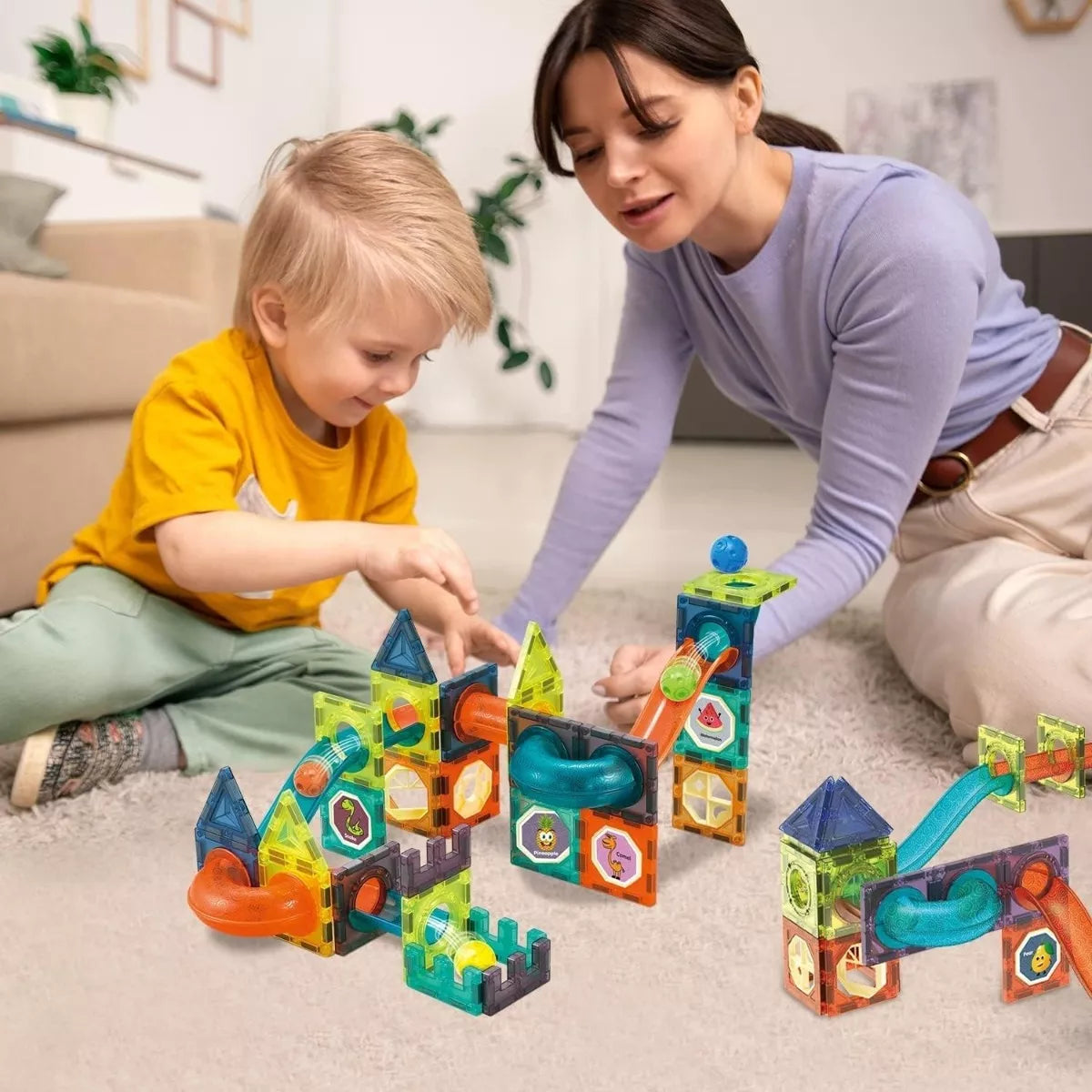 AlphaTiles : Le Coffret de Construction Magnetique 110 Pieces