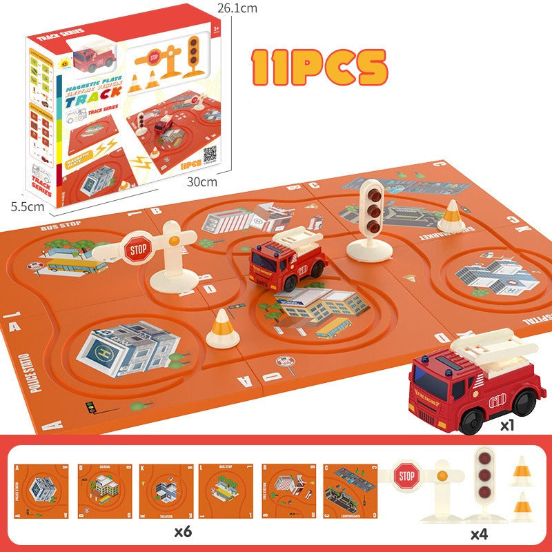 LogicRoad Builder – Puzzle Magnétique de Construction de Routes