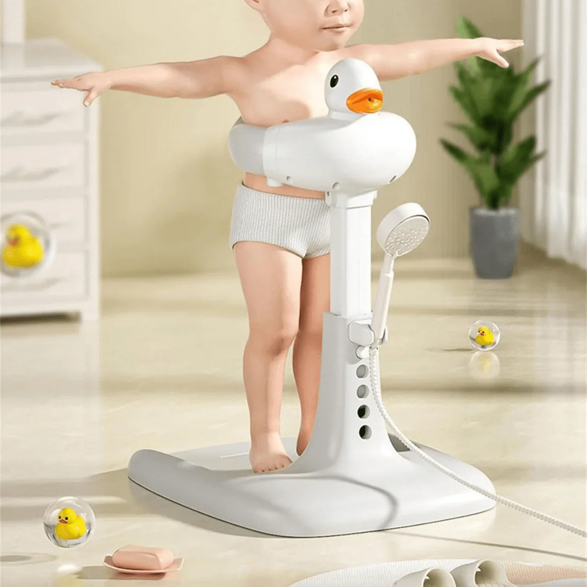 AquaJoy : Le Support de Bain Interactif et Compact