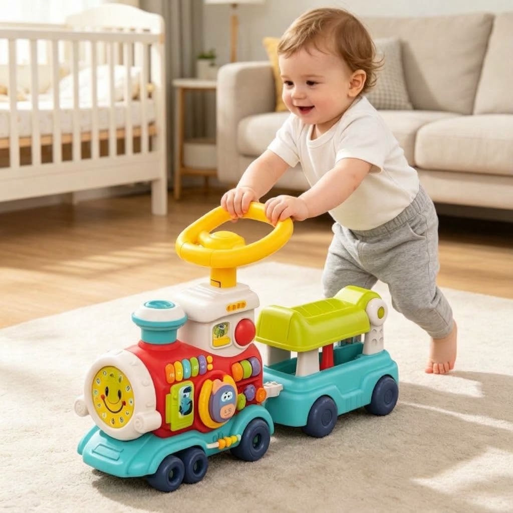 TrainWalker : Trotteur Évolutif et Train d'Éveil Interactif Bébé