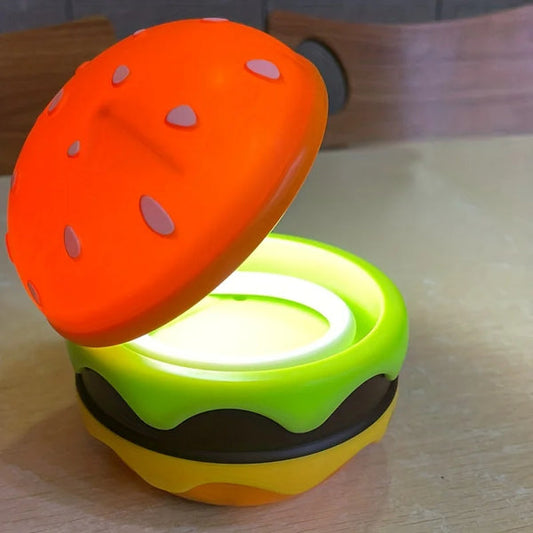 GlowBurger – Lampe Rechargeable Ludique avec Taille-Crayon Intégré